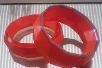 low res, bracciale a doppia parete ultimaker maker fai da te 3d pla singola supportless braccialetto res 3d print model - Mito3D