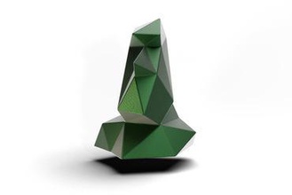niedrigsten poly moai Kunst low-poly die Büste 3d print model - Mito3D