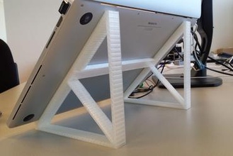 macbook stand sua casa suporte de computador portátil office laptop notebook caderno 3d print model - Mito3D