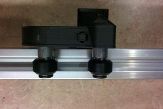 magnetische Beförderung v-Nut 2020 extrusion mini-Räder 3d-Drucker-Teile-Verbesserungen kossel Wagen openbuilds 3d print model - Mito3D