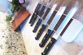 magnetic knife rack - 3d printing build your home block walnut kitchen decor 3d print model - Mito3D
