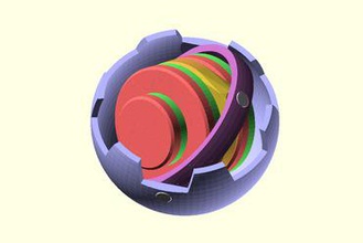 magyro pelota gadget el imán cardán la bola de juguete auto orientación magnético imanes anillo atractivo diseño copiado tamaño mano rotación animada 3d print model - Mito3D