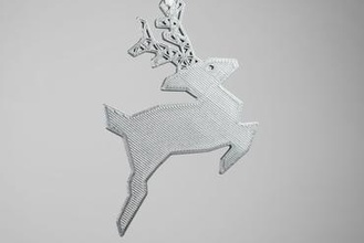 make 21 - leaping deer your home ornament christmas winter faberdashery 25 days making decoration 3d print model - Mito3D