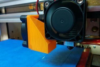 makerfarm simple print cooler 3d printer parts enhancements prusa i3v fan extrduer 3d print model - Mito3D