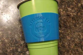 makers tap recessed 12oz cup sleeve contest mrrf2019 mrrf makersontap podcast solo cupsleeve solocup 3d print model - Mito3D
