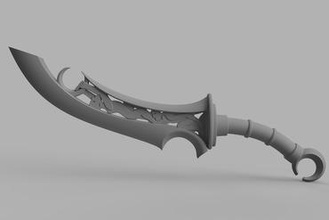 makonde dagger other weapon prop 3d print model - Mito3D