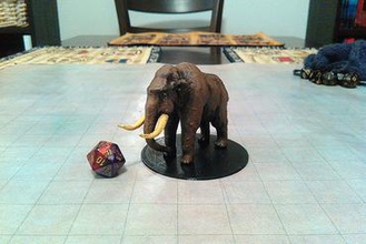 mammoth miniatures elephant dnd d&d gaming rpg roleplaying dungeons dragons & primal prehistoric 3d print model - Mito3D