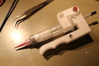 manuale dispenser pasta saldante maker fai da te smd smt solderm la incollare estrusore saldatura elettronica laboratorio elettronico 3d print model - Mito3D