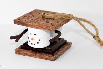 marshmallow de s'mores enfeite natal miniaturas ornamento smores 3d print model - Mito3D