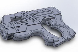 l'effet de masse carnifex première version d'autres un effet canon à main prop arme feu 3d print model - Mito3D