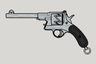 mauser m1878 expérimental modèle 357 mag 3d imprimable afficher pistolet 3D imprimante pièces améliorations 3d print model - Mito3D