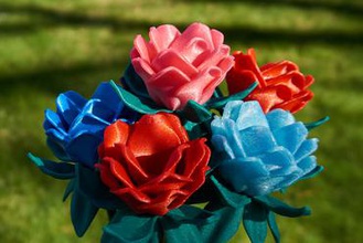 maz's flower art leaves no supports needed rose bouquet valentines day gift mothers 3d print model - Mito3D