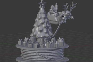 feliz impreso en 3d de navidad concurso makingmerry la decoración ornamento imprimibles 3d print model - Mito3D