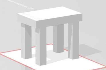 mesa b sica las miniaturas mueble 3D print model - Mito3D