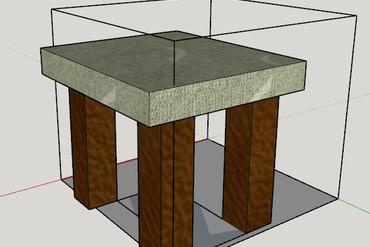 mesa croquis table di3d 3d print model - Mito3D