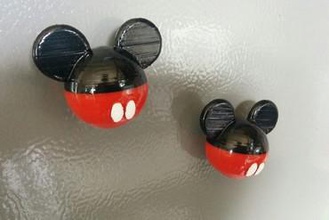 mickey-mouse-Kopf, Hosen magnet Ihre home 3d print model - Mito3D
