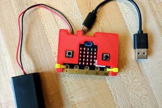 micro bit holder education microbit case 3d print model - Mito3D