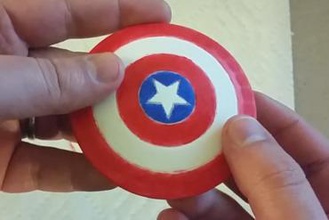 mini captain america bouclier magnétique les miniatures 3d print model - Mito3D