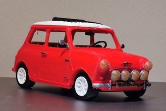 Mini Cooper klassisch Sport Rahmen 1 24 entworfen Biene ed sept7 Kunst 3d print model - Mito3D