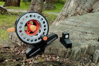 mini fly fishin reel other fishing trekking pole 3d print model - Mito3D