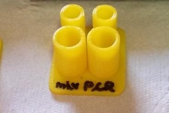 mini titulaire soutien Eppendorf tubes 3d imprimante pièces améliorations openscad laboratoire 3d print model - Mito3D