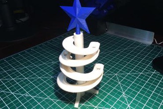 mini merry marblevator christmas tree gadget marble machine 3d print model - Mito3D