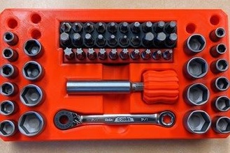mini ratchet tool set Maker/DIY tools sockets allen wrench torx hand 3d print model - Mito3D
