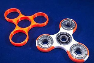 mini tri-spinner +double gadget double extrusion fidget spinner spin 3d print model - Mito3D