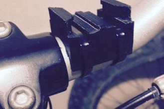 minimalist gopro bike bar mount maker diy bicycle 3d print model - Mito3D