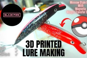 minnow lure magnetic weight transfer system fishing 3d printer Maker/DIY making fishinglure lures luremaking 3d print model - Mito3D