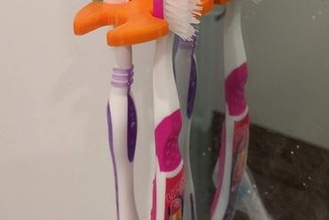 espejo clip titular de cepillo dientes su casa cuarto baño 3d print model - Mito3D