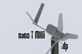 mkii 5 watt 3d printable wind turbine other variable pitch passive 12 volts renewable energy carbon footprint sustainability functional diy blade 04 amp 3d print model - Mito3D