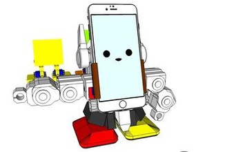 mobbob v2 remix de mise à niveau téléphone intelligent contrôlé robot maker diy sg90 contrôle bipède humanoïde 3d print model - Mito3D