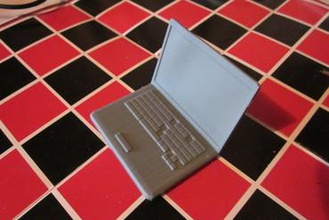 model laptop miniatures 3d print model - Mito3D