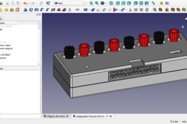 modelo de freecad adaptador fuente atx maker diy 3D print model - Mito3D