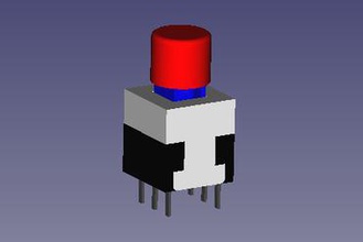 modelo freecad interruptor pcb rojo andere - Schalter Modell Komponente rot 3d print model - Mito3D