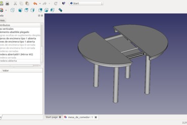 modelo freecad mesa comedor la vostra casa 3D print model - Mito3D