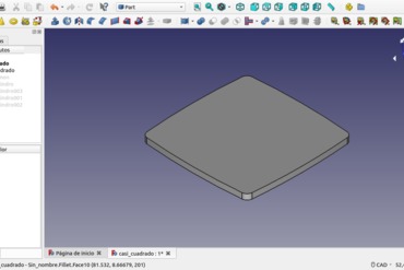 modelo freecad Prisma dünn fast Cuadrado Bildung 3D print model - Mito3D