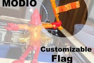 modio customizable flag toys openscad customisable 3d print model - Mito3D