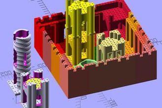 modulaire château de trousse - lego compatible v2 les jouets openscad kit construction 3d print model - Mito3D
