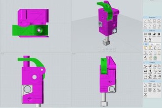 Modulares Druckkopf - ultimaker-flex3drive-merlin 3d-Drucker-Teile-Verbesserungen ulimaker original 3d print model - Mito3D