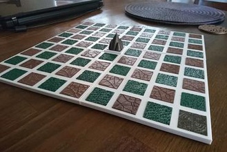 modular quadrado de azulejos conselho administração jogos tabuleiro xadrez tampo mesa tabletopgame boardgame 3d print model - Mito3D