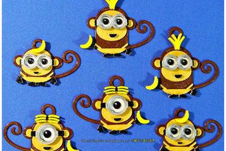 monkey minions keychain magnets your home animal animals chinese new year keychains minion monkeys 3d print model - Mito3D