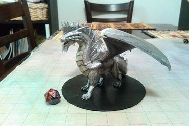 lune dragon miniatures dragons donjons dnd jeu wargaming éclaireur fantaisie rpg monstre table argent 3d print model - Mito3D