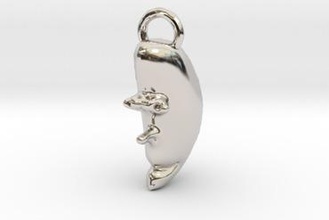 moon pendant jewelry obj pendants 3d print model - Mito3D