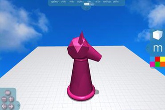 morphi şövalye satranç parça oyuncaklar android app seti oyun geometrik ipad ipadmini knight minimal minimalist oyuncak geometri koniler morphiapp educationalgame eğitim öğrenme 3d print model - Mito3D