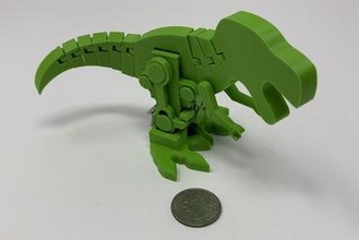 motorized articulated t rex ish pin walker toys automata autodesk fusion 360 ultimaker 3d print model - Mito3D
