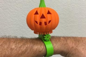 motorisierte halloween Kürbis-Armband Schmuck Kürbis bracelete 3d print model - Mito3D