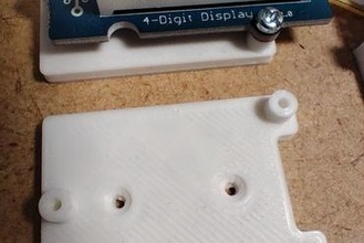 montar soporte visto arboleda 4 digit monitor fabricante bricolaje arduino LED 3d print model - Mito3D