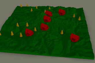 mount rainier yükseklik sanat arazi dağ iz yollar yürüyüş washington seattle portland oyun işaretleyici işaretleri 3d print model - Mito3D
